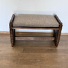 Limited Edition Walnut Modernist Bench with Cushion Seat 64224