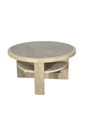 Lucca Studio Dubin Oak and Cement Top Coffee Table 64563