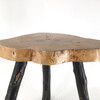 French Antique Burl Wood Side Table 64008