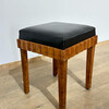 French Deco Burlwood and Leather Stool 70447