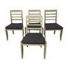 Set of (4) French Oak Dining Chairs 43511