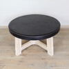 Lucca Studio Milton Round Leather Top Coffee Table 43165