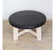 Lucca Studio Milton Round Leather Top Coffee Table 43165