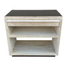 Lucca Studio Paola Night Stand - Leather Top and base 41104