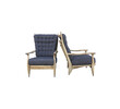 Pair of Guillerme & Chambron Cerused Oak Armchairs 40841