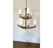 Lucca Studio Bancroft Oak and Brass Chandelier 75564