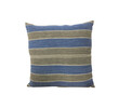Vintage Textile Blue and Grey Stripe Pillow 37975