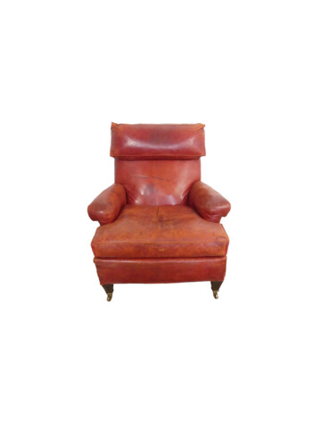 19th Century English Leather Arm Chair 45026
