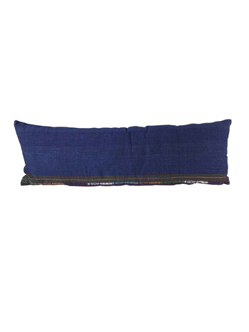 Vintage Indigo Textile Lumbar Pillow 26409
