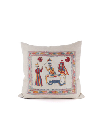 Rare Indian Embroidery Textile Pillow 48852