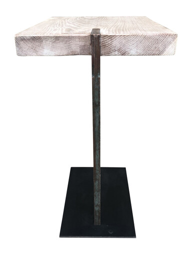 Limited Edition Iron Element and Oak  Side Table 46103
