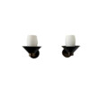 Limited Edition Pair of Bronze and Opaline Glass Sconces 74562