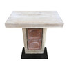 Limited Edition Oak Side Table with Georges Jouve Ceramic 46107