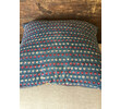 Limited Edition Antique Wood Block and Striped Textile Pillow 42735
