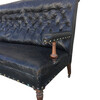 Late 19th Century  French Black Leather Sofa/Bench 38101