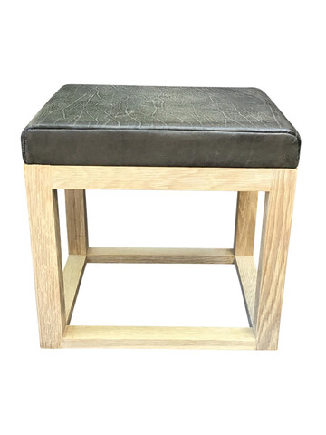 Lucca Studio Bryce Table/Stool with a Vintage Leather Top. 46153