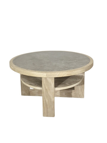 Lucca Studio Dubin Oak and Cement Top Coffee Table 55936