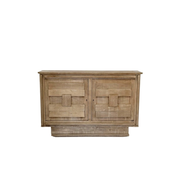 French 1940's Solid Oak Cabinet 75631