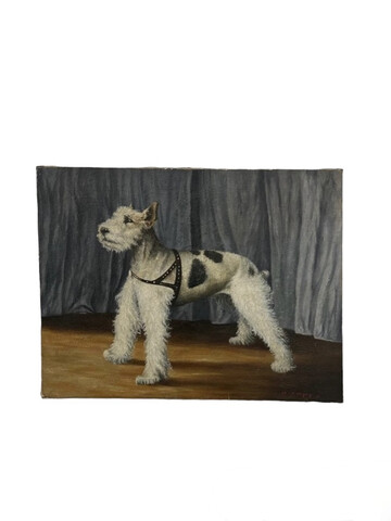 Evocative English Oil Painting of Dog 79592