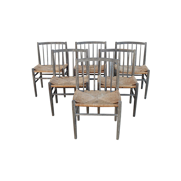 Set of (6) Danish Oak Dining Chairs 29810