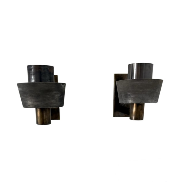 Pair of Mixed Metals Sconces 75671