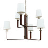 Lucca Studio Cole Chandelier in Leather and Bronze 38955