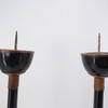 Antique Japanese Black Lacquer Candle Sticks 49676
