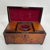 English 19th Century Burl Walnut Tea Caddy 71757