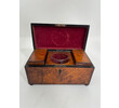 English 19th Century Burl Walnut Tea Caddy 71757