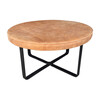Lucca Studio Christopher Round Leather Coffee Table 60706