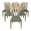 Set of (6) Guillerme & Chambron Cerused Oak Dining Chairs 43510