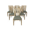 Set of (6) Guillerme & Chambron Cerused Oak Dining Chairs 43510