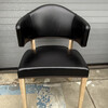 Set of (6) Danish Black Leather Dining Chairs 78991