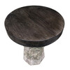 Limited Edition Stone and Wood Side Table 35678