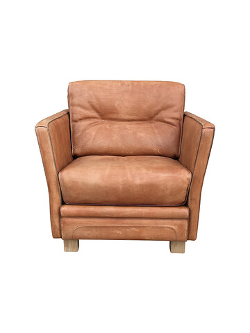 Single French Leather Club Chair 45349