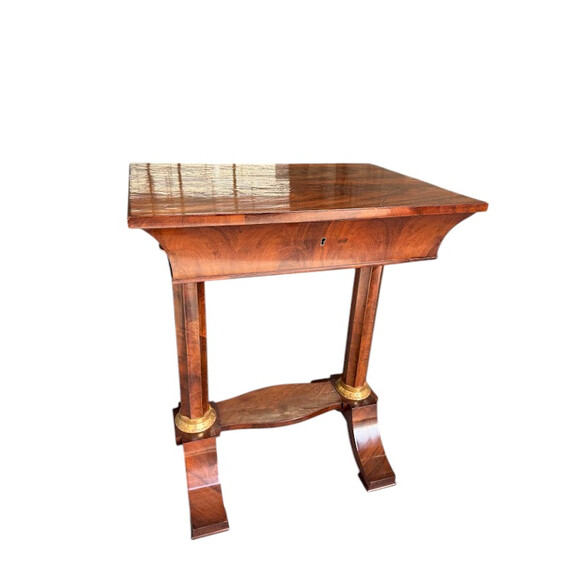 Danish 1910's Biedermeier Mahogany and Parcel Gilt Side Table 77092