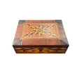 Large English 19th Century Inlaid Wood Box 76987