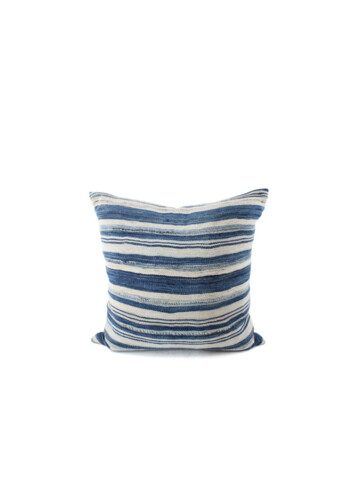 Vintage African Indigo Stripe Pillow 77837