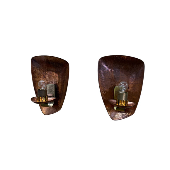 Hand Hammered Copper Sconces 76953