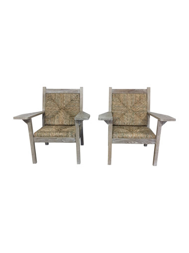 Pair of Lucca Studio Warren Arm Chairs 46906