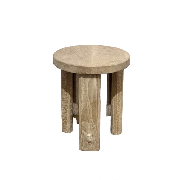 Lucca Studio Miles Oak and Bronze Side Table 75574