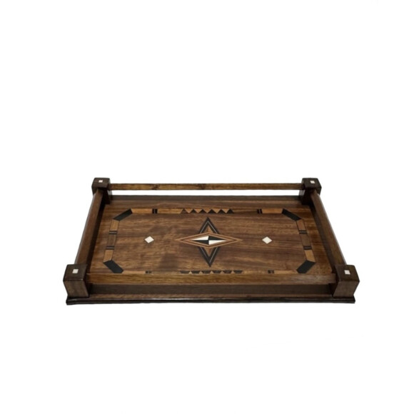 Large Inlaid Wood Tray 73420