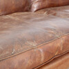 Danish 3-Seater Brown Leather Sofa 44541