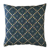 Antique Moroccan Indigo and Embroidery Textile Pillow 38425