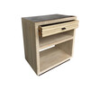 Lucca Studio Milo Night Stand With Leather top and base 39657