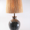Vintage Studio Pottery Lamp with Grass Shade 64787