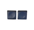 Pair of Matteo Grassi Black Leather Stools 38127