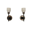 Pair Limited Edition Alabaster and Bronze Sconces 40696
