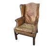 English Leather Wing Back Arm Chair 39404