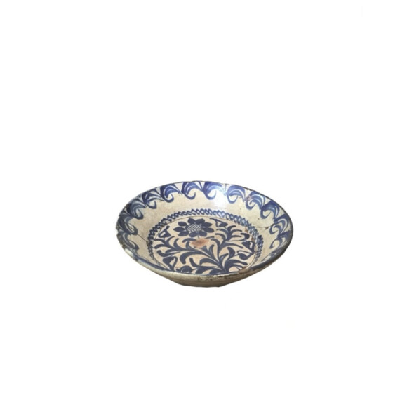 19th Century Blue and White Spanish Lebrillo Bowl 74634